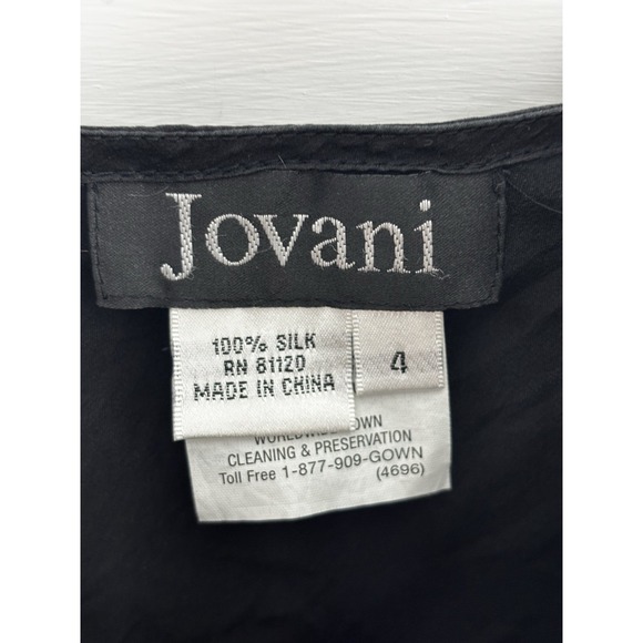 Jovani Black 100% Silk Camisole Tank Top Size 4 Minimalist Classic - Picture 3 of 6